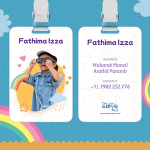 2 Personalised Bag Tags With Child Cartoonized Photo & Name